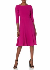 Eliza J Women's 3/4 Sleeve Fit and Flare Dress