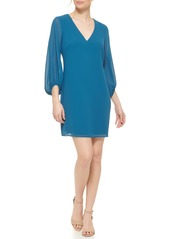 Eliza J Women's 3/4 Sleeve V-Neck Short Dress