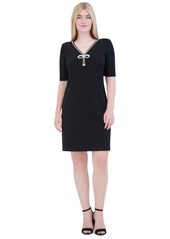 Eliza J Women's Embellished A-Line Dress - Black