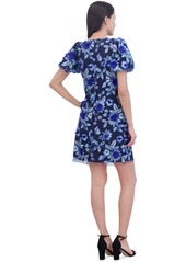 Eliza J Women's Floral Embroidered Puff-Sleeve Sheath Dress - Navy Multi