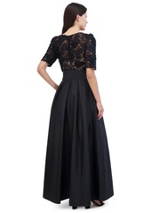 Eliza J Women's Lace-Bodice Bow-Trim Ball Gown - Black