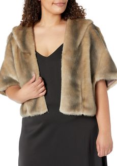 Eliza J Women's Plus-Size Faux Fur Capelet