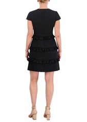 Eliza J Women's Ruffle-Tiered A-Line Dress - Black