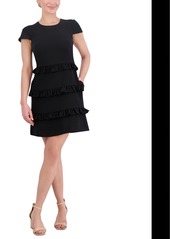 Eliza J Women's Ruffle-Tiered A-Line Dress - Black