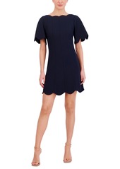 Eliza J Women's Scallop Trim A-Line Dress - Navy