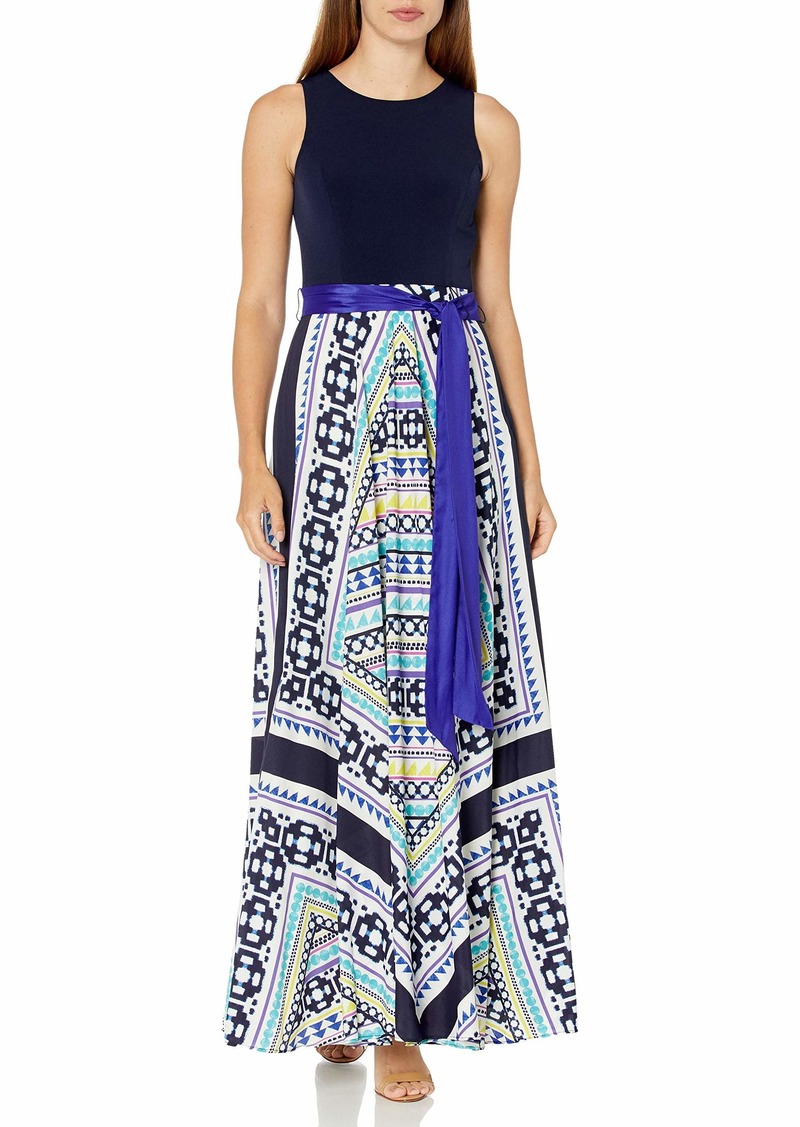 eliza j scarf print dress