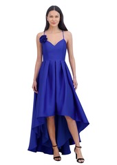 Eliza J Women's V-Neck Sleeveless High-Low Gown - Cobalt