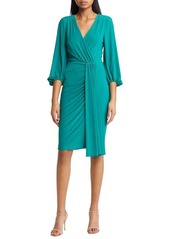 Eliza J Wrap Look Long Sleeve Dress