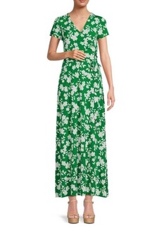 Eliza J Floral Wrap Maxi Dress