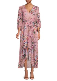 Eliza J High Low Floral Midi Dress