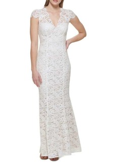 Eliza J Lace Fit & Flare Gown