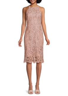 Eliza J Lace Sheath Midi Dress