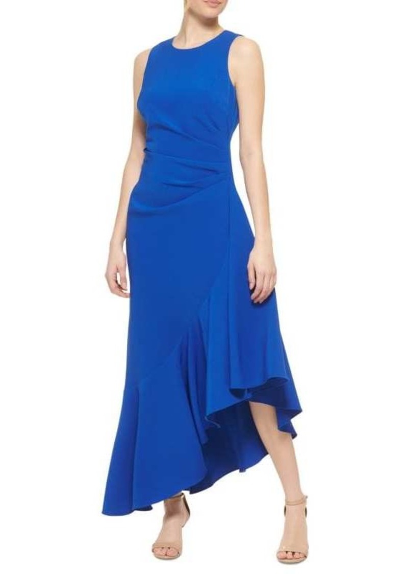 Eliza J Pleated Asymmetric Gown