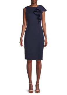 Eliza J Ruffle Sheath Dress