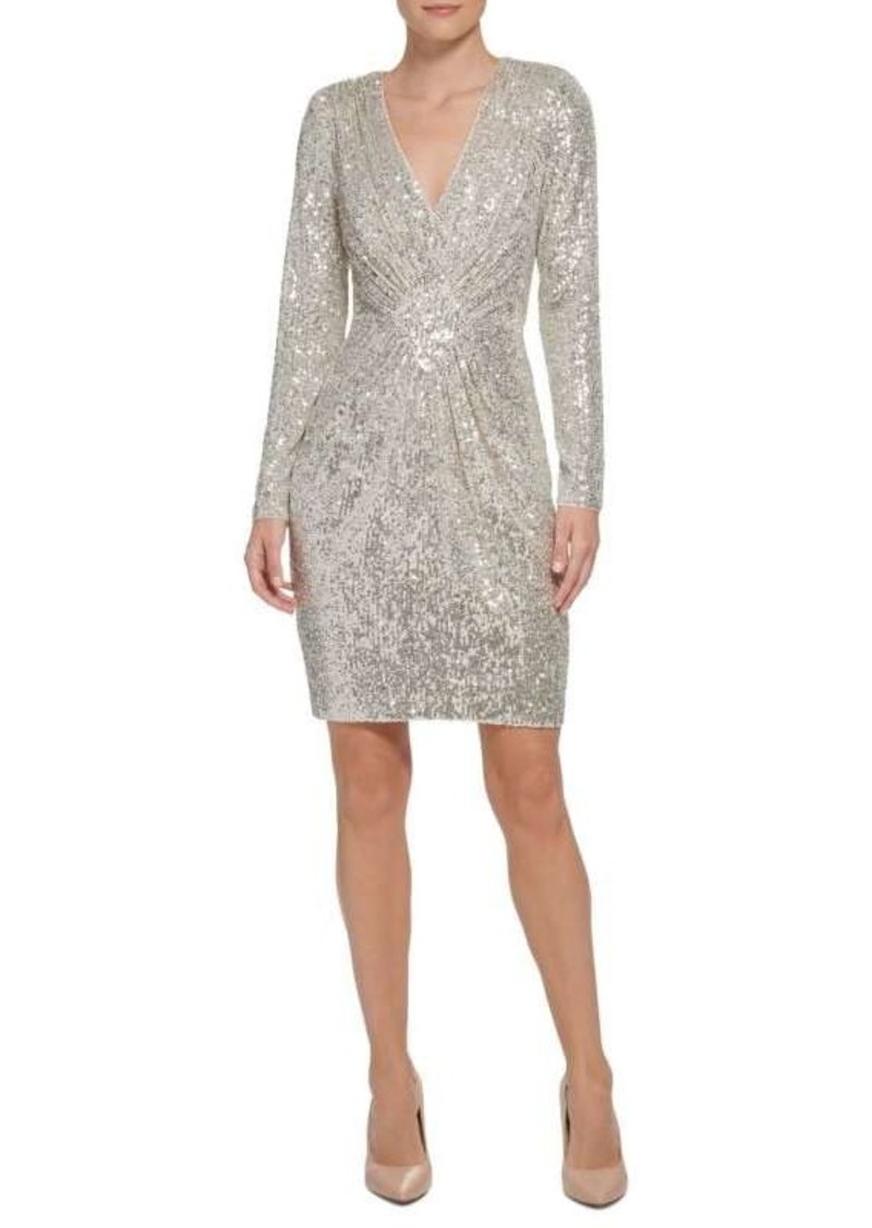 Eliza J Sequin Cocktail Dress