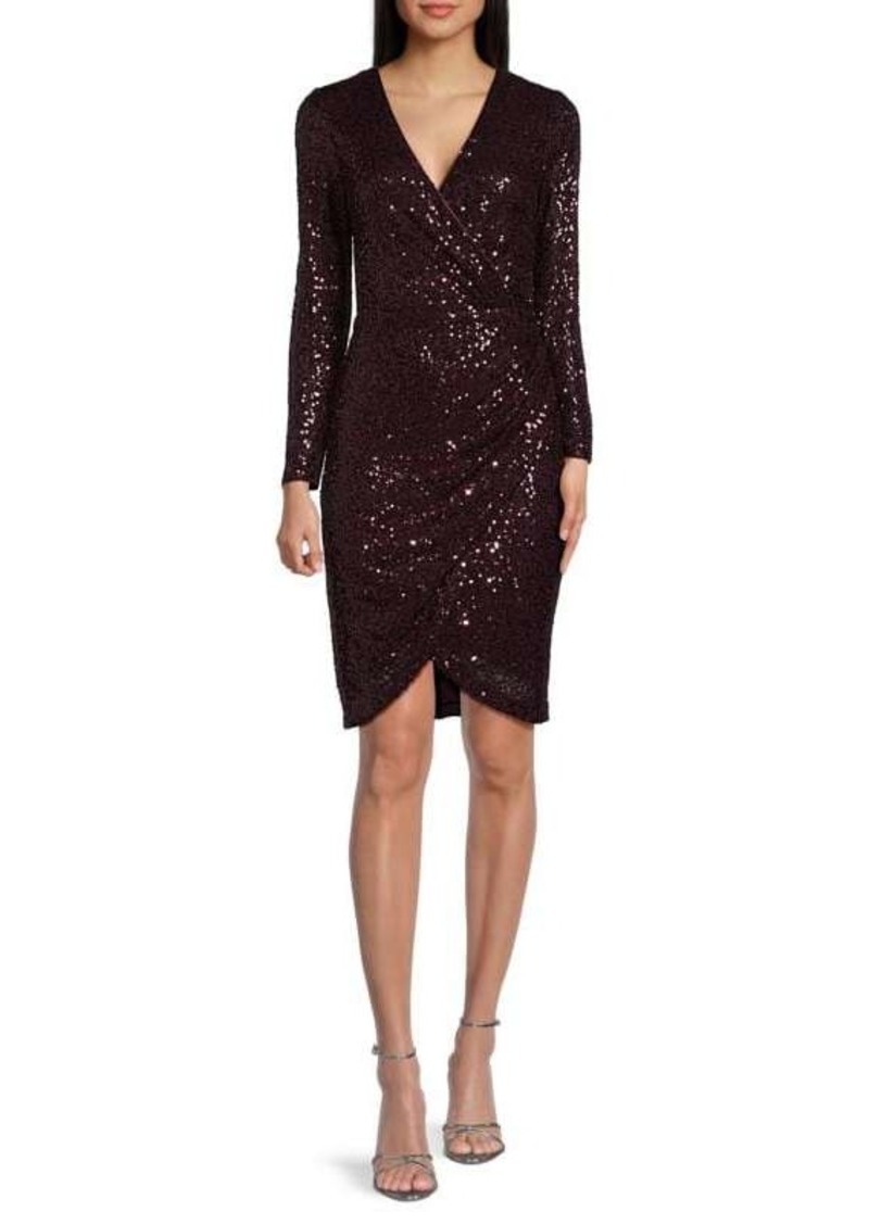 Eliza J Sequin Embellished Dress