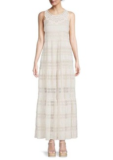 Eliza J Tiered Lace Maxi Dress