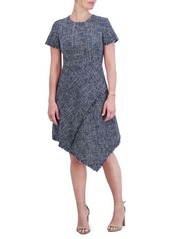 Eliza J Tweed Asymmetric A-Line Dress