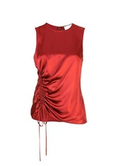 Elizabeth and James Alexia Sleeveless Silk Ruched Top