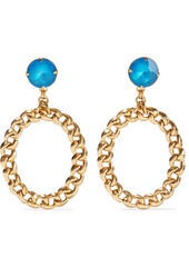 Elizabeth Cole Woman Brielle 24-karat Gold-plated Crystal Earrings Gold