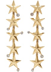 Elizabeth Cole Woman Carter 24-karat Gold-plated Swarovski Crystal Earrings Gold