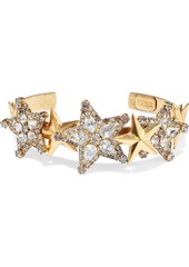 Elizabeth Cole Woman Nora 24-karat Gold-plated Swarovski Crystal Cuff Gold