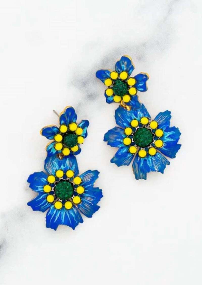 Elizabeth Cole Susan Earrings In Blue