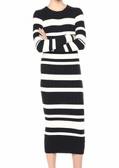 Ella Moss Women's Peyton Striped Long Sleeve Sweater Dress