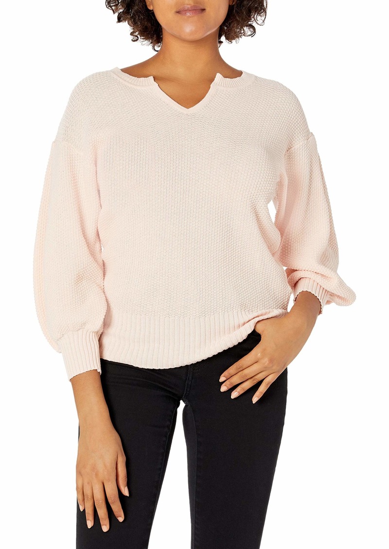 Ella Moss Women's Tina Drop Shoulder Puff Sleeve Sweater  XLarge