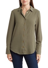 Ellen Tracy Airflow Long Sleeve Button-Up Shirt in French Blue at Nordstrom Rack