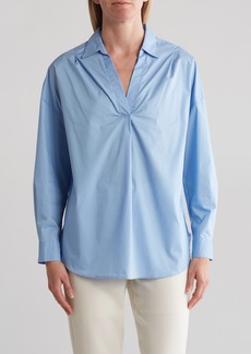 Ellen Tracy Eyelet Embroidered Top in French Blue at Nordstrom Rack