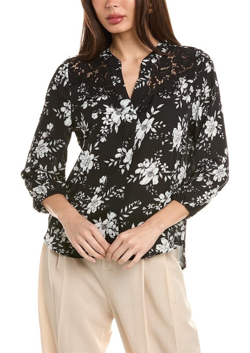 Ellen Tracy Lace Shoulder Top