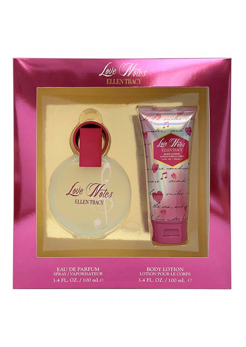 Ellen Tracy Love Notes Set 3.4 Oz EDP & 3.4 Oz Body Lotion