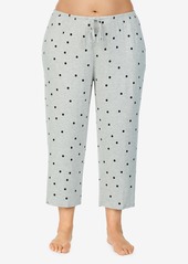 Ellen Tracy Plus Size Yours to Love Capri Pajama Pants - Black