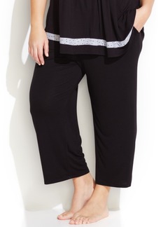 Ellen Tracy Plus Size Yours to Love Capri Pajama Pants - Black