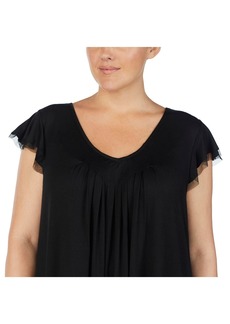 Ellen Tracy Plus Size Yours to Love Short Sleeve Top - Black