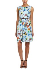 ELLEN TRACY Women's Fit-and-Flare Ground Floral-Print Dress