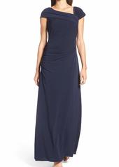 ELLEN TRACY Women's Jersey Gown with Off The Shoulder Detail