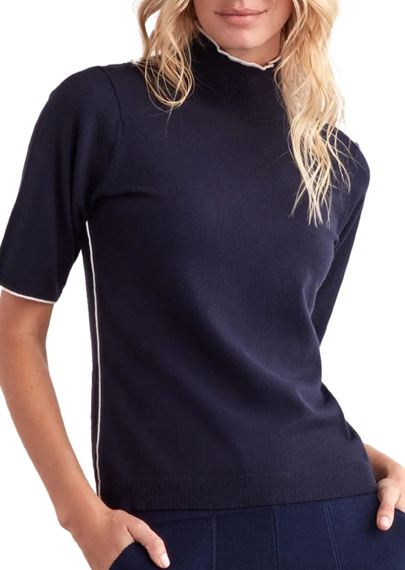 ELLEN TRACY Women's Mock Neck Sweater Carlee Elbow Sleeve Turtleneck Pullover Shirt Top