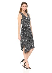 ELLEN TRACY Women's Ruched Dress Mini Silhouette-Bl M