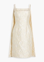 Emilia Wickstead - Corrie cape-effect brocade dress - White - UK 8