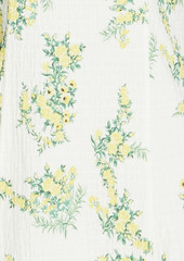 Emilia Wickstead - Azzura floral-print cotton-blend seersucker mini dress - White - UK 6