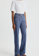 Emilia Wickstead - Leni Oversized Linen-Blend Denim Pants - Medium Wash - UK 6 - Moda Operandi