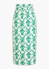 Emilia Wickstead - Lorinda printed faille midi skirt - Pink - UK 12