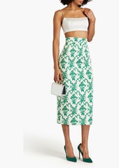 Emilia Wickstead - Lorinda printed faille midi skirt - Pink - UK 12