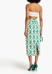 Emilia Wickstead - Lorinda printed faille midi skirt - Pink - UK 12