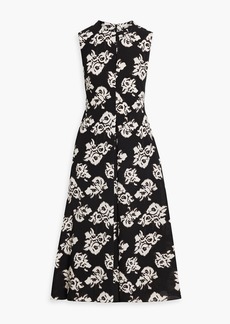 Emilia Wickstead - Ottilie floral-print crepe midi dress - Black - UK 14