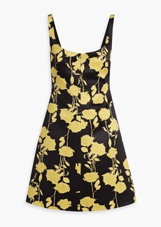 Emilia Wickstead - Talia floral-print faille mini dress - Yellow - UK 14