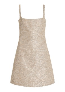 Emilia Wickstead - Tibby Jacquard Boucle-Tweed Mini Dress - Neutral - UK 10 - Moda Operandi