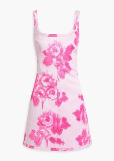 Emilia Wickstead - Tillie floral-print faille mini dress - Pink - UK 14